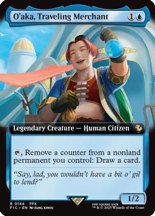 O'aka, Traveling Merchant (Extended Art) (FIC-144) [Commander: FINAL FANTASY] Foil