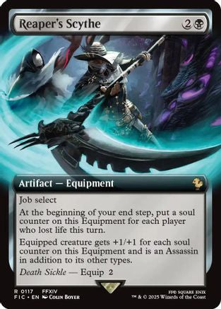 Reaper's Scythe (Extended Art) (FIC-117) [Commander: FINAL FANTASY] Foil