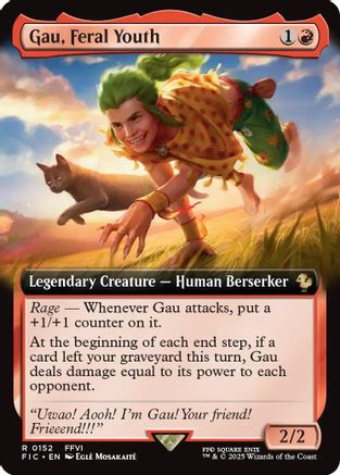 Gau, Feral Youth (Extended Art) (FIC-152) [Commander: FINAL FANTASY] Foil