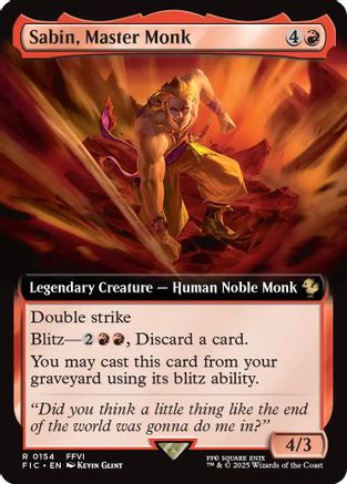 Sabin, Master Monk (Extended Art) (FIC-154) [Commander: FINAL FANTASY]