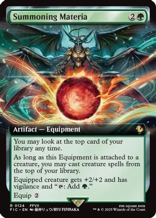 Summoning Materia (Extended Art) (FIC-124) [Commander: FINAL FANTASY] Foil