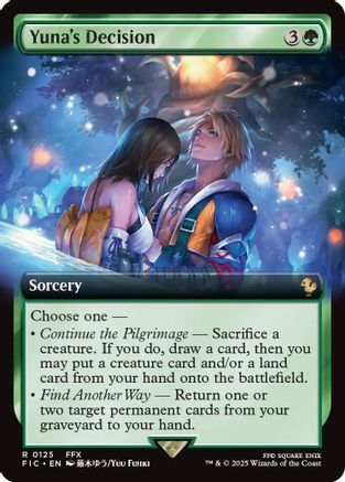 Yuna's Decision (Extended Art) (FIC-125) [Commander: FINAL FANTASY] Foil