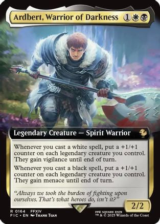 Ardbert, Warrior of Darkness (Extended Art) (FIC-164) [Commander: FINAL FANTASY] Foil