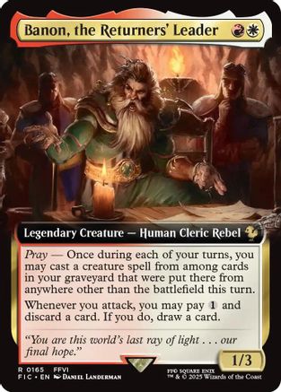 Banon, the Returners' Leader (Extended Art) (FIC-165) [Commander: FINAL FANTASY]