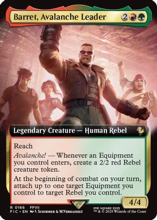 Barret, Avalanche Leader (Extended Art) (FIC-166) [Commander: FINAL FANTASY]