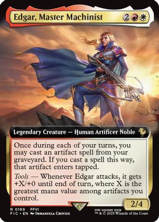 Edgar, Master Machinist (Extended Art) (FIC-169) [Commander: FINAL FANTASY] Foil