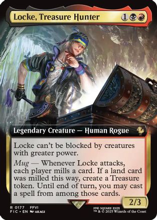 Locke, Treasure Hunter (Extended Art) (FIC-177) [Commander: FINAL FANTASY] Foil