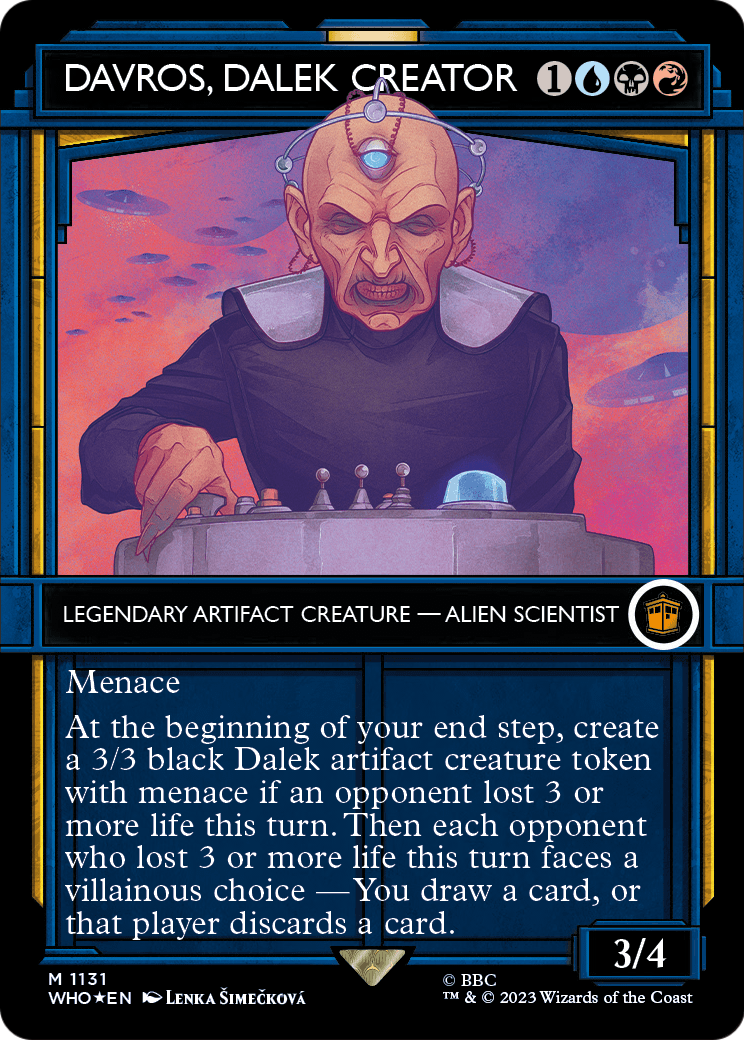 Davros, Dalek Creator (Showcase) (Surge Foil) (WHO-1131) (Borderless) [Doctor Who] Foil