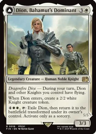 Dion, Bahamut's Dominant (PRE-016) [Prerelease Cards] Foil