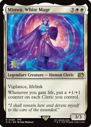 Minwu, White Mage (PRE-026) [Prerelease Cards] Foil