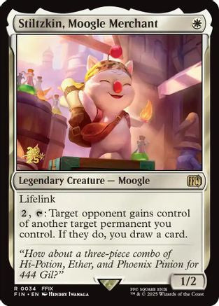 Stiltzkin, Moogle Merchant (PRE-034) [Prerelease Cards] Foil