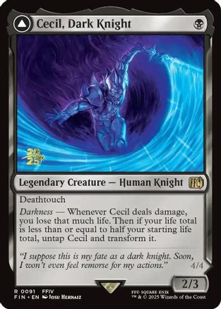 Cecil, Dark Knight (PRE-091) [Prerelease Cards] Foil