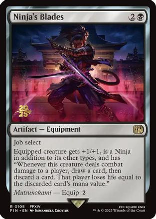Ninja's Blades (PRE-108) [Prerelease Cards] Foil