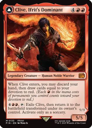 Clive, Ifrit's Dominant (PRE-133) [Prerelease Cards] Foil