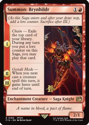 Summon: Brynhildr (PRE-160) [Prerelease Cards] Foil