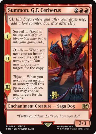 Summon: G.F. Cerberus (PRE-162) [Prerelease Cards] Foil