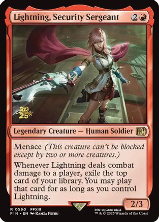 Lightning, Security Sergeant (PRE-560) [Prerelease Cards] Foil