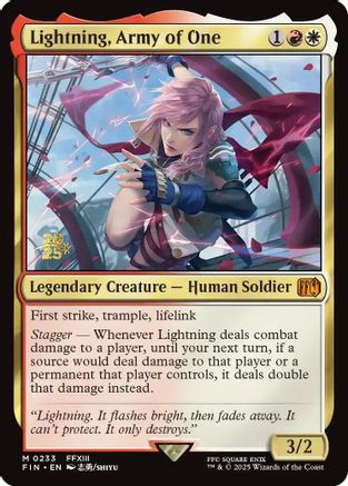 Lightning, Army of One (PRE-233) [Prerelease Cards] Foil