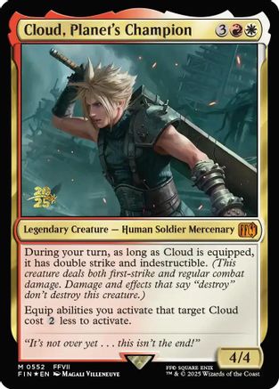 Cloud, Planet's Champion (PRE-552) [Prerelease Cards] Foil
