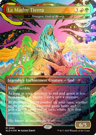 La Madre Tierra - Xenagos, God of Revels (Rainbow Foil) (SLD-2061) [Secret Lair Drop Series] Foil