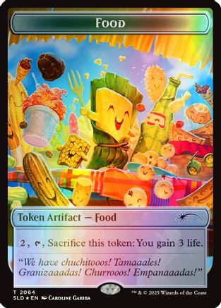 Food Token (SLD-2064) (Rainbow Foil) [Secret Lair Drop Series] Foil