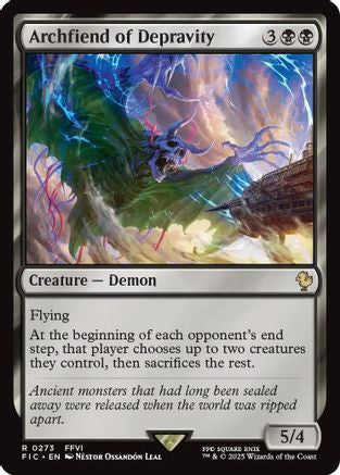 Archfiend of Depravity (Surge Foil) (FIC-273) [Commander: FINAL FANTASY] Foil