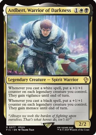 Ardbert, Warrior of Darkness (Surge Foil) (FIC-077) [Commander: FINAL FANTASY] Foil