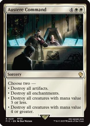 Austere Command (Surge Foil) (FIC-231) [Commander: FINAL FANTASY] Foil