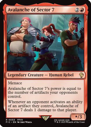 Avalanche of Sector 7 (Surge Foil) (FIC-053) [Commander: FINAL FANTASY] Foil