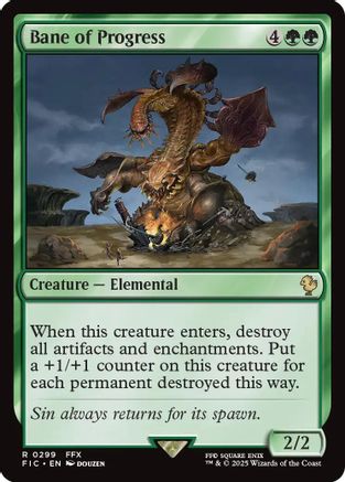 Bane of Progress (Surge Foil) (FIC-299) [Commander: FINAL FANTASY] Foil