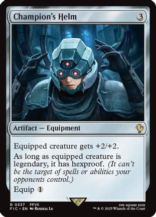 Champion's Helm (Surge Foil) (FIC-337) [Commander: FINAL FANTASY] Foil