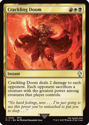 Crackling Doom (Surge Foil) (FIC-322) [Commander: FINAL FANTASY] Foil