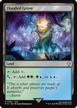 Flooded Grove (Surge Foil) (FIC-393) [Commander: FINAL FANTASY] Foil