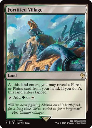 Fortified Village (Surge Foil) (FIC-396) [Commander: FINAL FANTASY] Foil