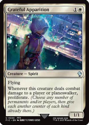Grateful Apparition (Surge Foil) (FIC-244) [Commander: FINAL FANTASY] Foil