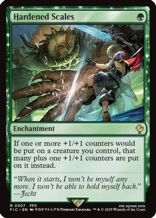 Hardened Scales (Surge Foil) (FIC-307) [Commander: FINAL FANTASY] Foil