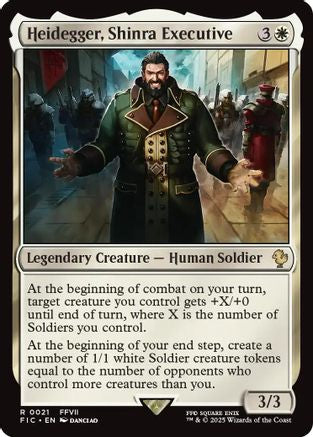 Heidegger, Shinra Executive (Surge Foil) (FIC-021) [Commander: FINAL FANTASY] Foil