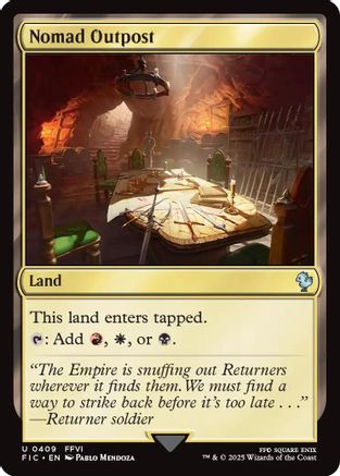 Nomad Outpost (Surge Foil) (FIC-409) [Commander: FINAL FANTASY] Foil