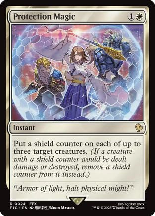 Protection Magic (Surge Foil) (FIC-024) [Commander: FINAL FANTASY] Foil