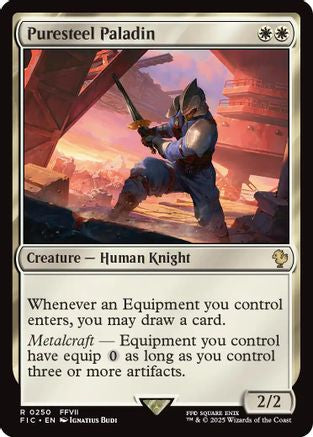 Puresteel Paladin (Surge Foil) (FIC-250) [Commander: FINAL FANTASY] Foil