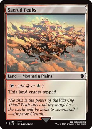Sacred Peaks (Surge Foil) (FIC-418) [Commander: FINAL FANTASY] Foil
