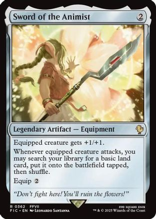 Sword of the Animist (Surge Foil) (FIC-362) [Commander: FINAL FANTASY] Foil