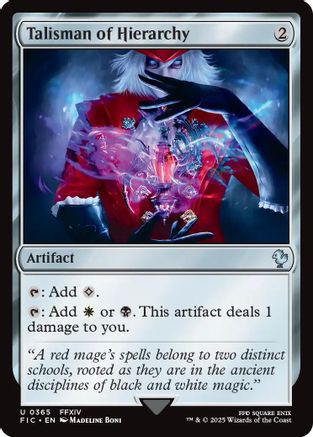 Talisman of Hierarchy (Surge Foil) (FIC-365) [Commander: FINAL FANTASY] Foil