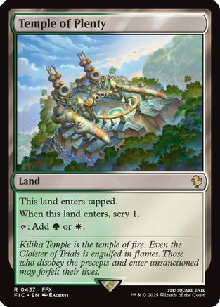 Temple of Plenty (Surge Foil) (FIC-437) [Commander: FINAL FANTASY] Foil