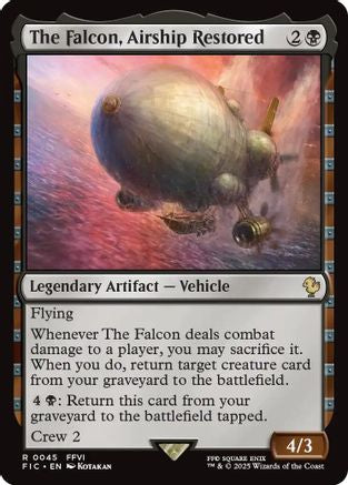 The Falcon, Airship Restored (Surge Foil) (FIC-045) [Commander: FINAL FANTASY] Foil