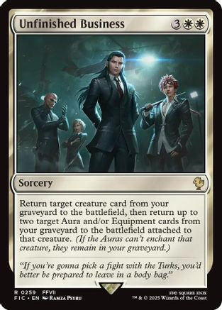 Unfinished Business (Surge Foil) (FIC-259) [Commander: FINAL FANTASY] Foil
