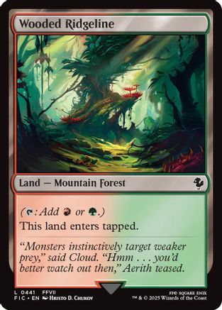 Wooded Ridgeline (Surge Foil) (FIC-441) [Commander: FINAL FANTASY] Foil