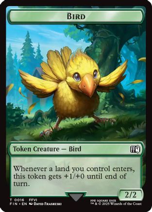 Bird (0016) // Wizard (0014) Double-Sided Token (FIN-16 // 14) [FINAL FANTASY] Foil