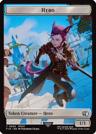 Hero (0003) // Treasure (0023) Double-Sided Token (FIN-3 // 23) [FINAL FANTASY] Foil