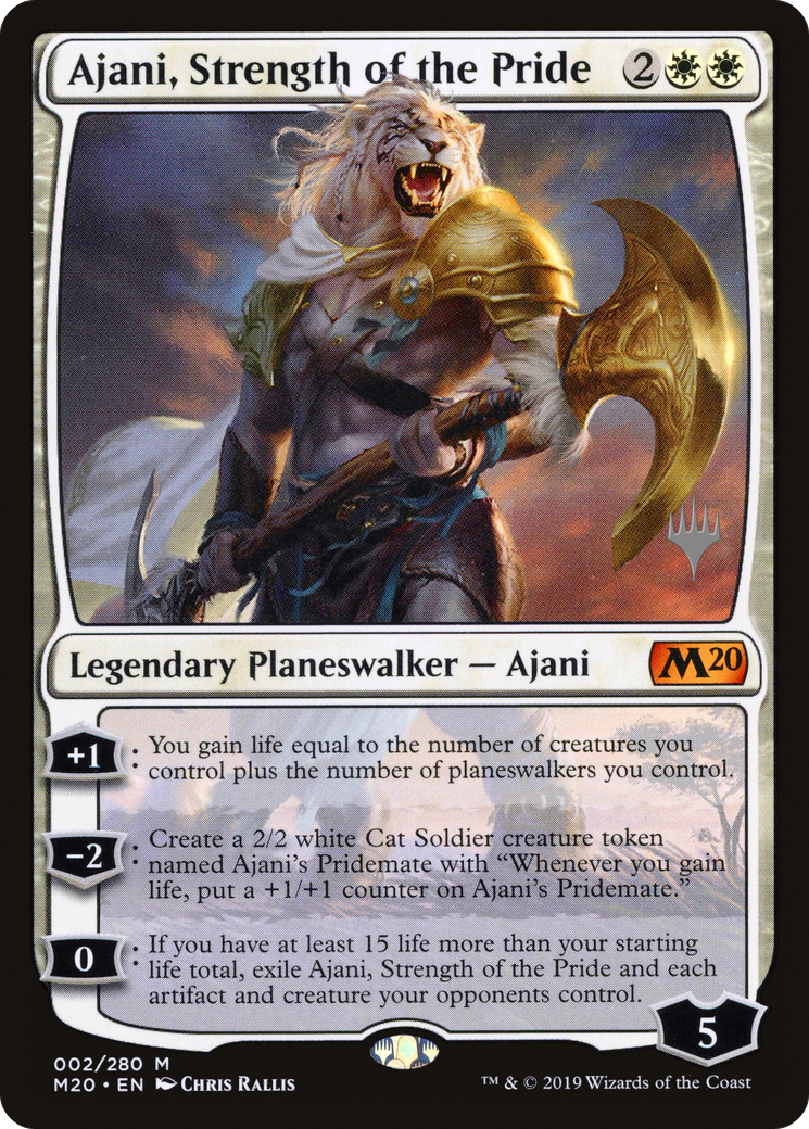 Ajani, Strength of the Pride (PPM20-002) [Promo Pack: Core Set 2020 Promos] Foil